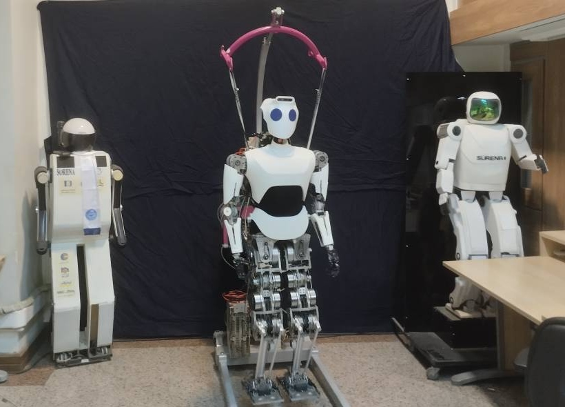 Three generations of Surena humanoid robots in the CAST laboratory