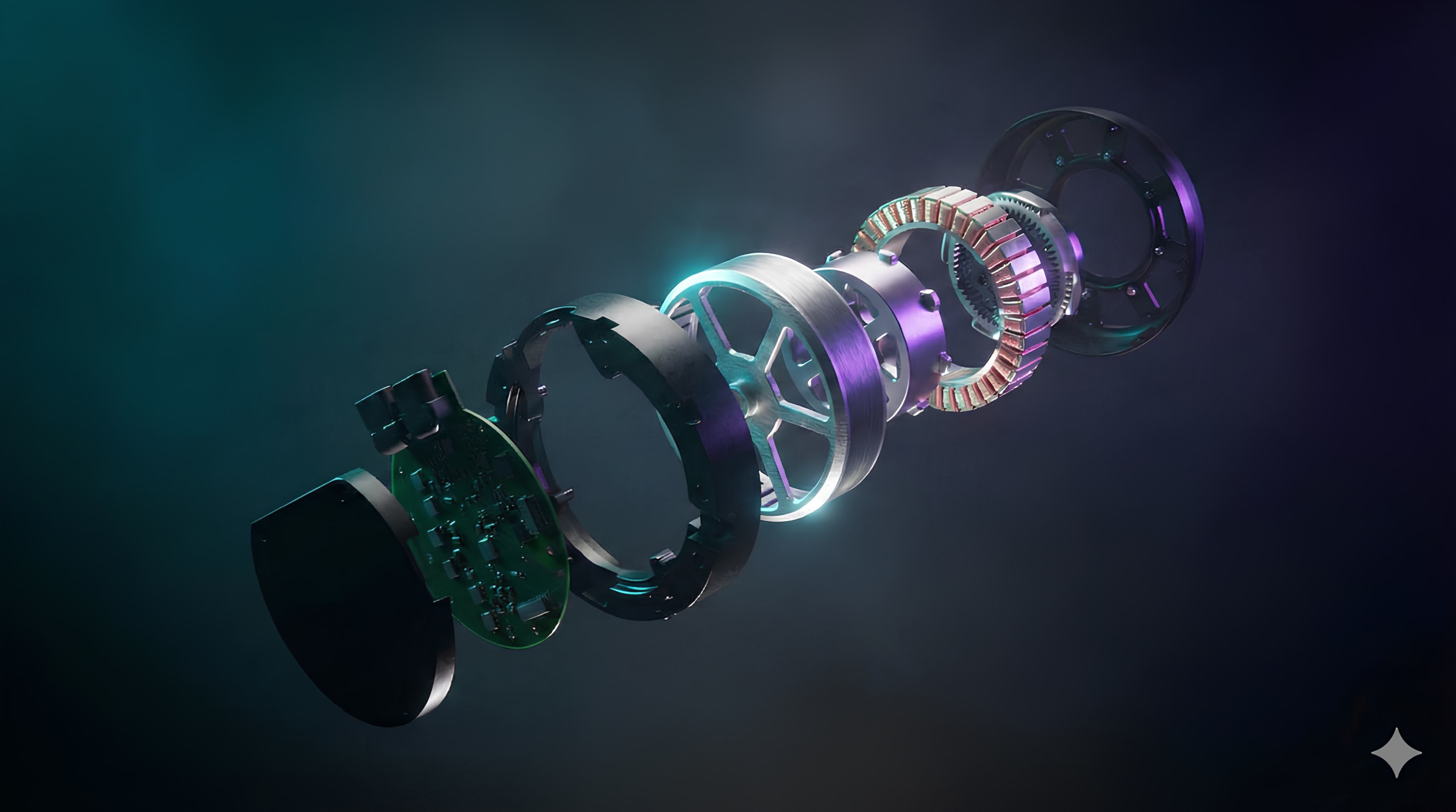 Exploded view of the 8Robotics integrated actuator