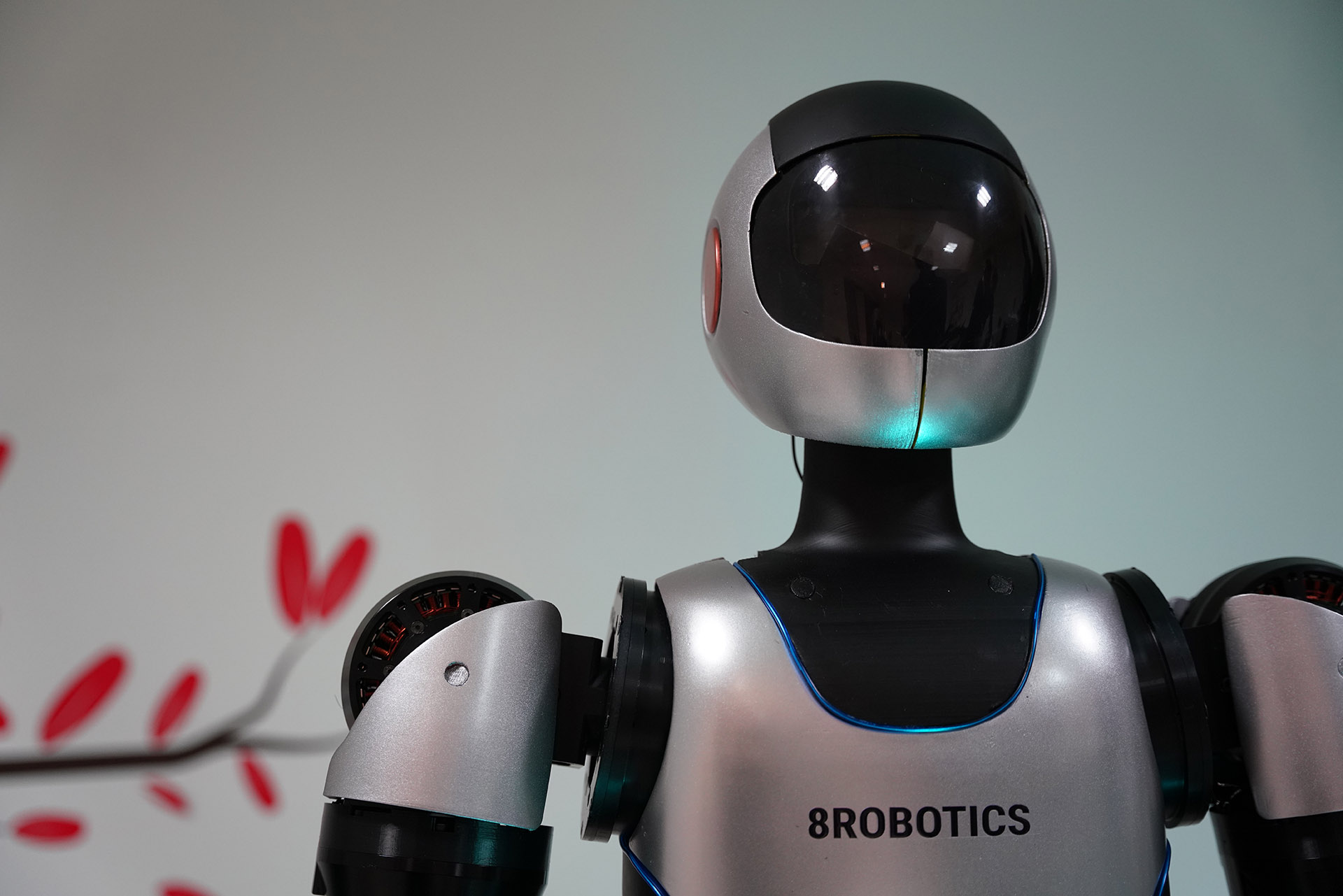 Close technical portrait of the ILIA humanoid robot